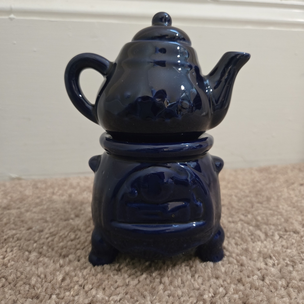 Navy Blue Ceramic Teapot Warmer